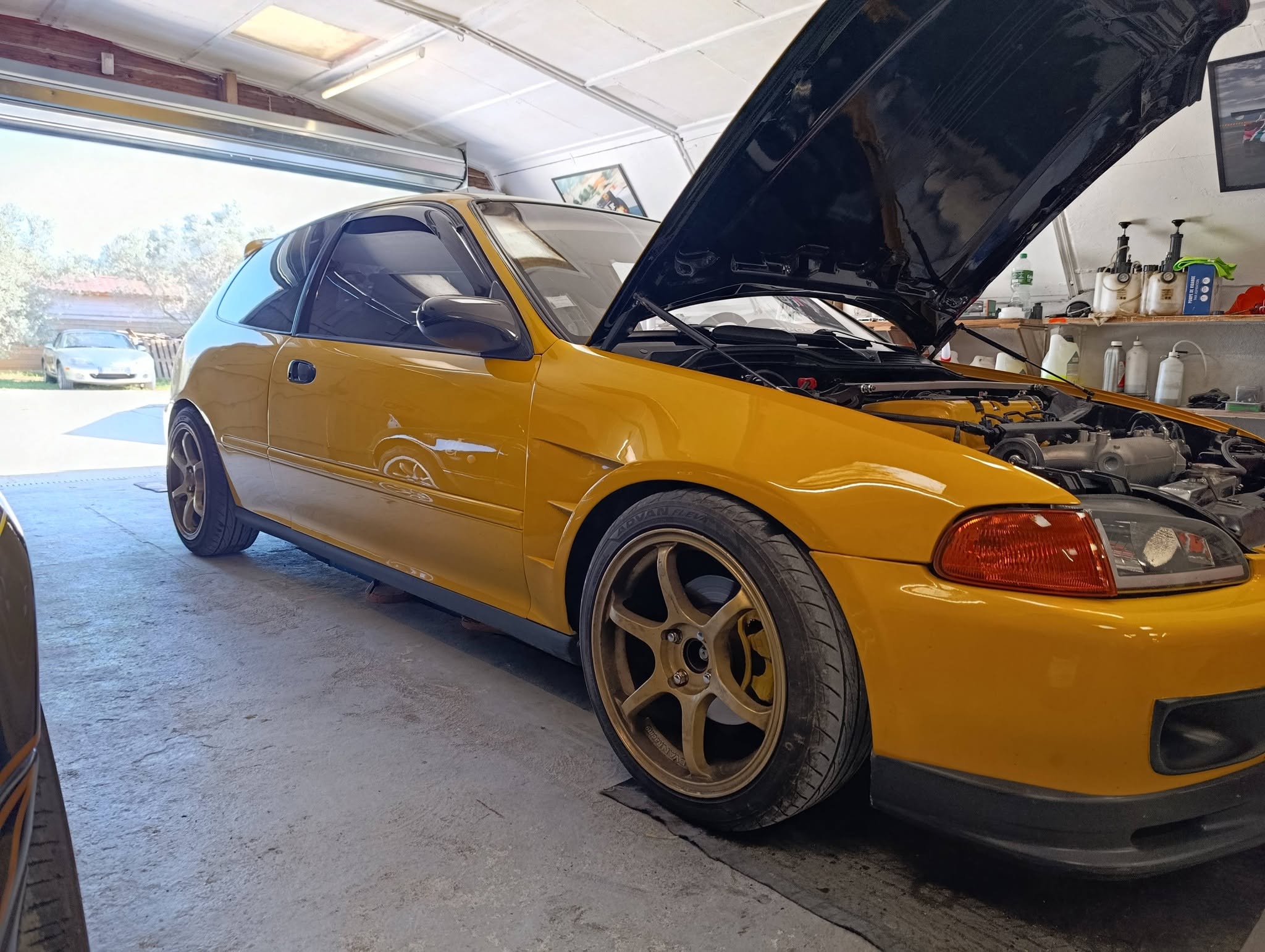Honda préparée en atelier